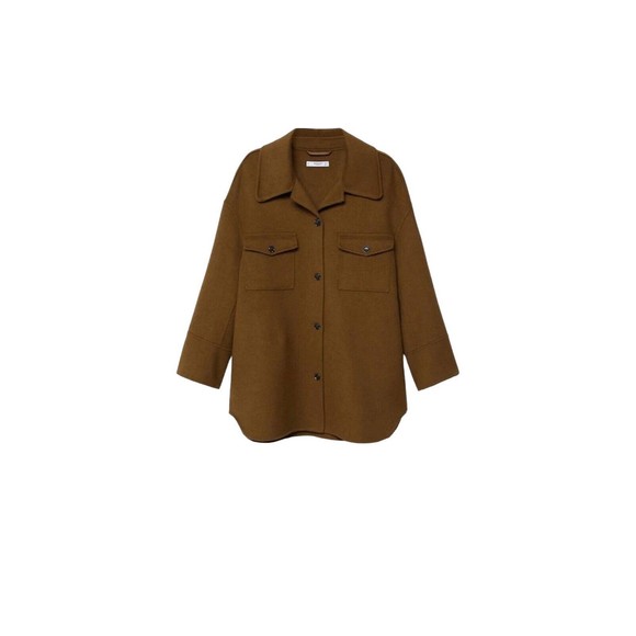 MNG By Mango Army Green Military Style Long Sleeve Collared Coat Size medium - Picture 16 of 16